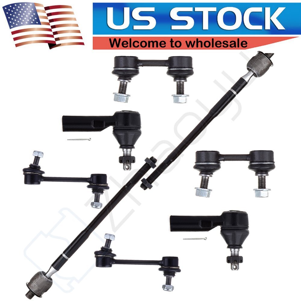 8Pc Front & Rear Sway Bar Inner Outer Tie Rod Fits 1993-2002 Toyota For Corolla 6B93BC-57