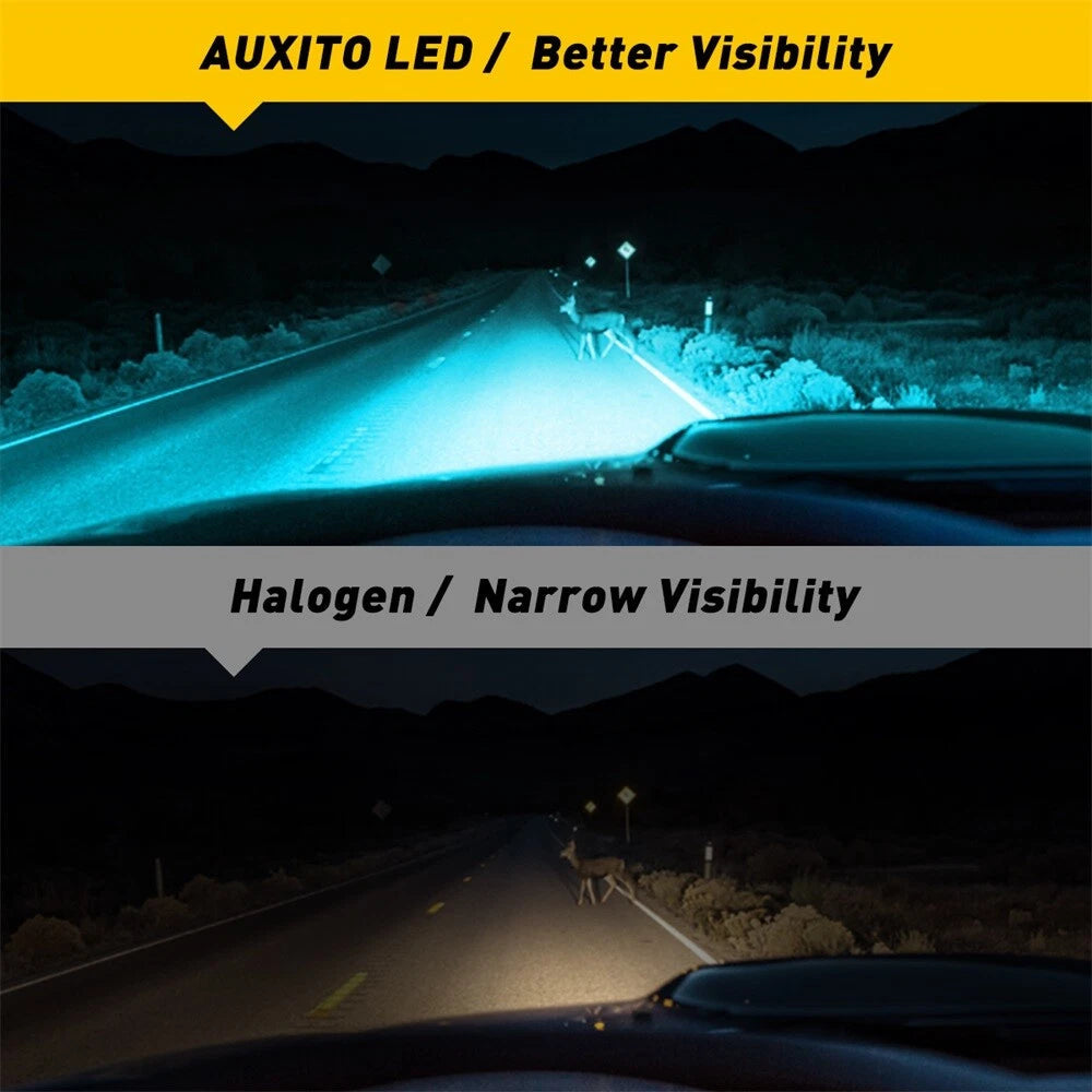 2X AUXITO Ice Blue 8000K LED Fog Driving H11 Light H16 H8 Super Bright Bulbs AUXITO
