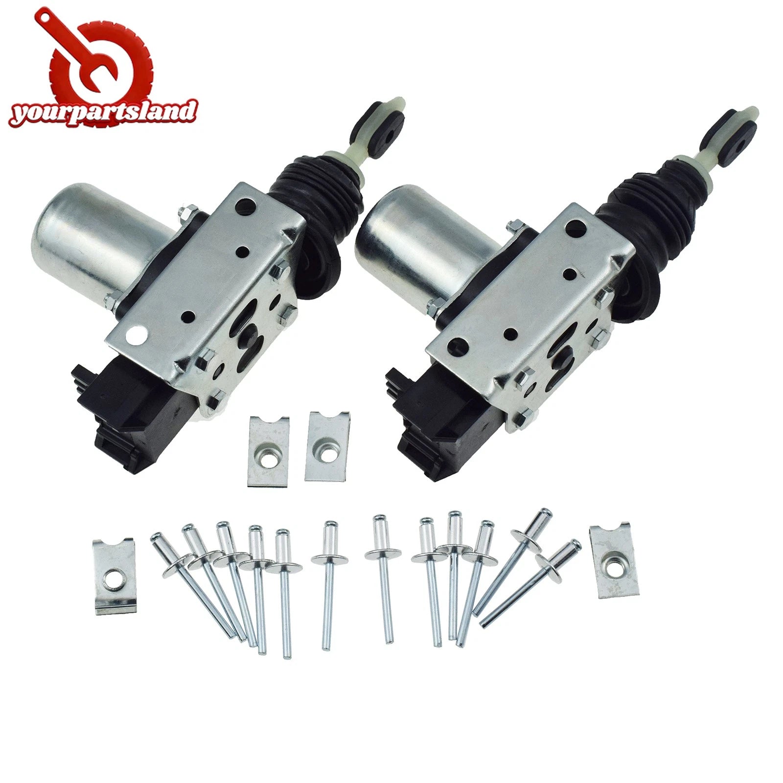2PCS Power Door Lock Actuator Latch w/ Bracket for Chevrolet GMC Cadillac Pickup 6B93BC-57