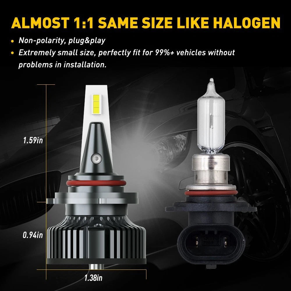 2X AUXITO 9005 HB3 LED Headlight Bulbs Kit High Beam 6500K White 16000LM Y13 EOA AUXITO