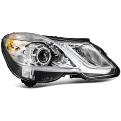 Pair Headlights Assembly For 2010-2013 Mercedes-Benz E350 E400 E550 Chrome Amber 6B93BC-57
