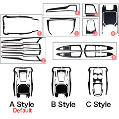 Interior Center Console Carbon Fiber Molding Sticker Decals For Ford Fusion 13+