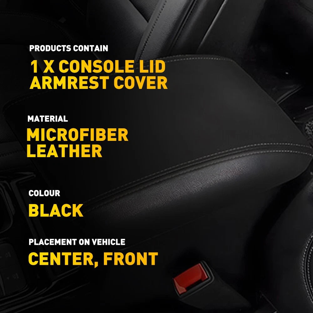 Leather Center Console Armrest Lid Cover Slip-on For Ford Explorer 2020-2022 EOA 6B93BC-57