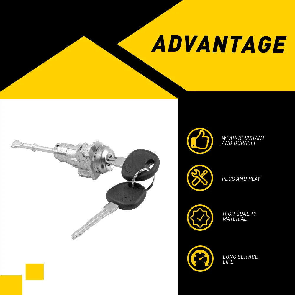 For 17-20 Hyundai Elantra Driver Door Switch Cylinder Lock Tumbler W/ 2 Keys EOA 6B93BC-57