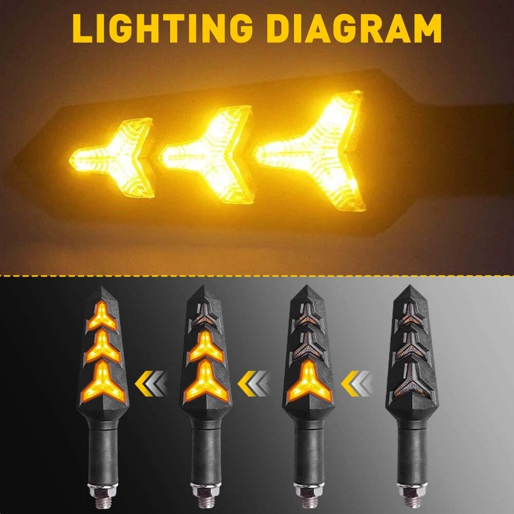 LED Motorcycle Turn Signals Blinker Lights Amber For Suzuki DRZ400s DRZ400sm 6B93BC-57