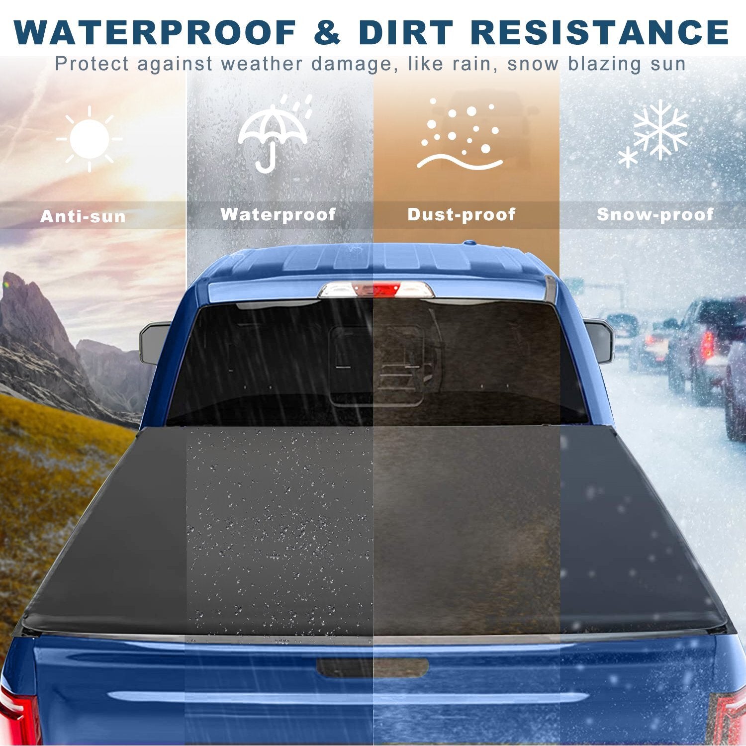 5ft Hard Tri-Fold Truck Bed Tonneau Cover Waterproof For Nissan Frontier 2005-18 6B93BC-57