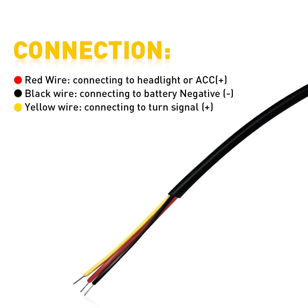 2x Flexible 60cm Car Switchback Headlight Tube LED Strip DRL Light Amber/White 6B93BC-57