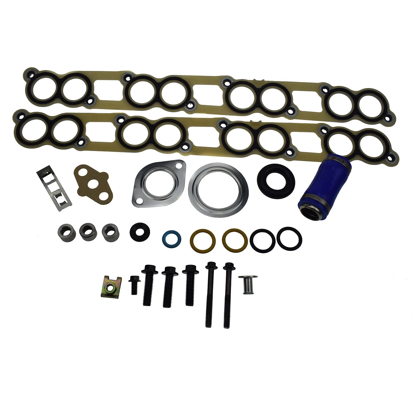 Inlet Manifold Gasket Set & Blue Hose for 2003-2010 Ford Diesel 6.0 6B93BC-57
