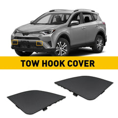 Pair Front Bumper Tow Hook Cover Eye Cap For Toyota RAV4 2016-2018 Left Right 6B93BC-57