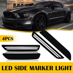 For Ford Lens Mustang 2010-2014 Smoked Rear & Front LED Side Lights Marker 4PCS 6B93BC-57