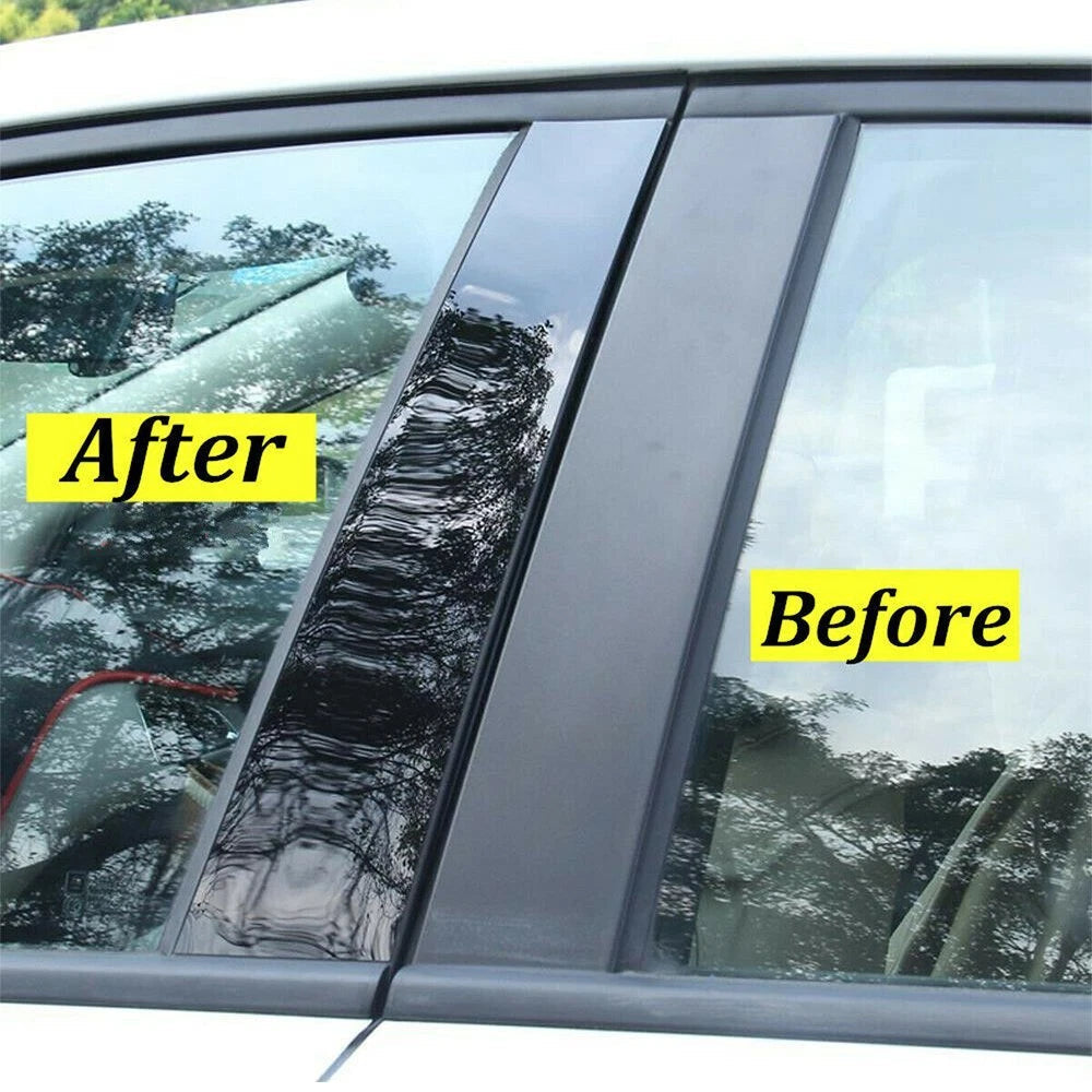 6pc Black Pillar Posts for Honda Civic 2006-2011 (4dr) Set Door Trim Cover Kit A 6B93BC-57