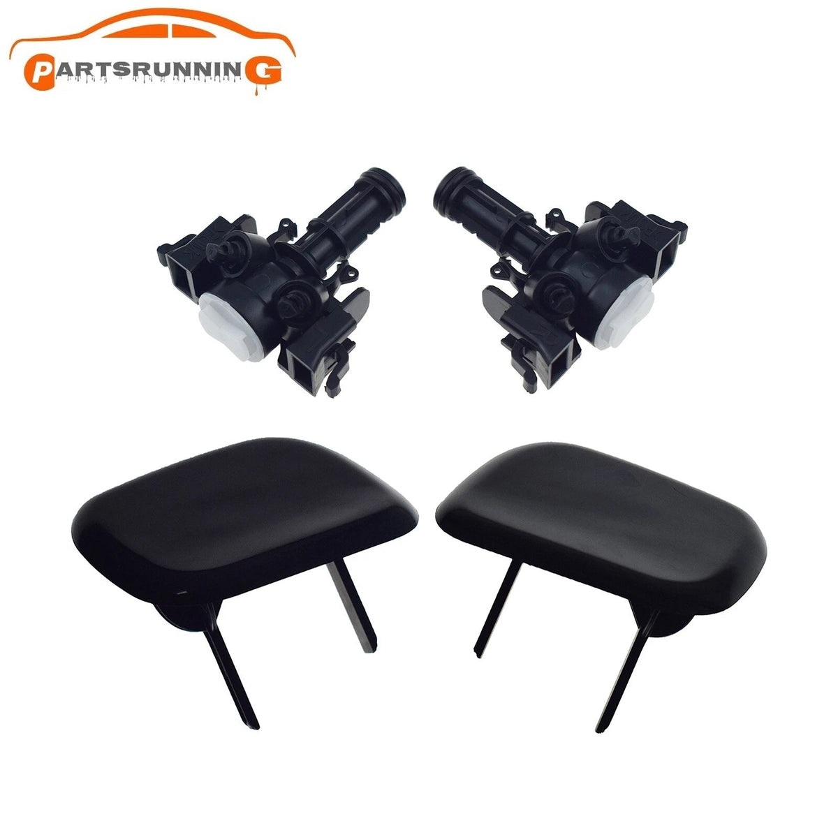 Headlight Lamp Washer Sprayer Cover Cap W/Nozzle Set For 15-18Hyundai Tucson 6B93BC-57