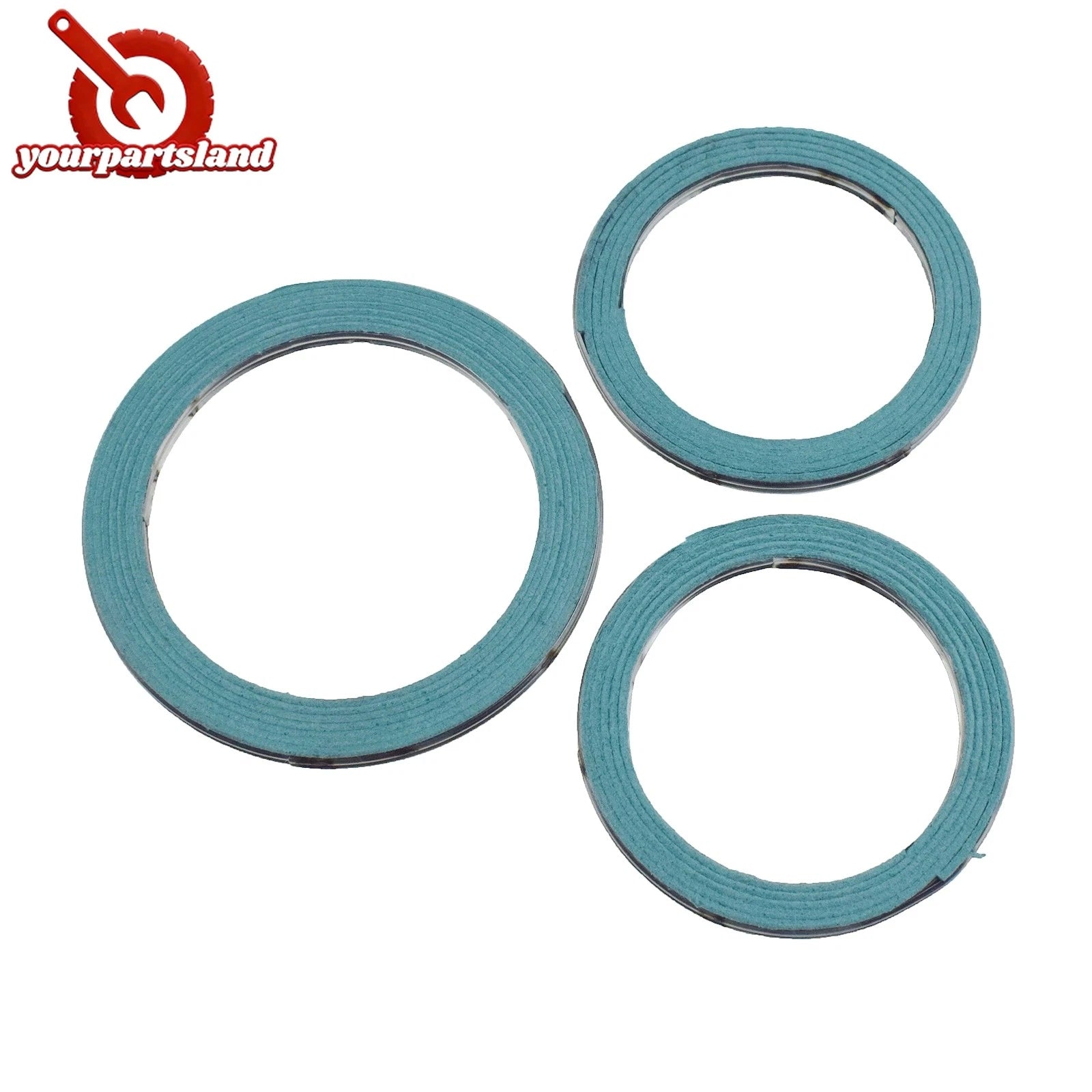 For Lexus IS300 2001 2002 03 04 2005 Exhaust Gasket 3PCS 90917-06046 90917-06076 6B93BC-57
