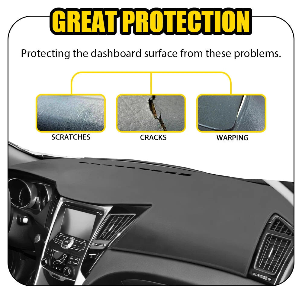 Car Leather Dashboard For Hyundai Sonata 2011-2014 Dash Cover Protector Mat USA 6B93BC-57