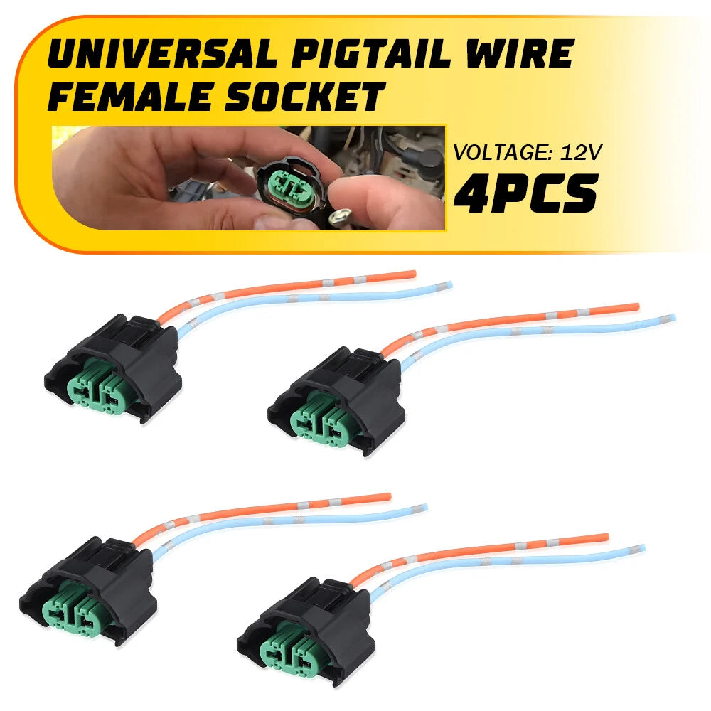 Wire Pigtail Female C H11 Two Harness Head Light Bulb Lamp Connector Socket Plug 6B93BC-57