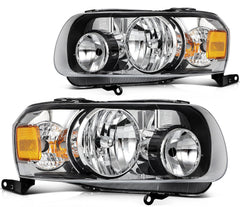 For 2007 2006 2005 Ford Escape Black Housing Headlights Assembly Left+Right Pair 6B93BC-57