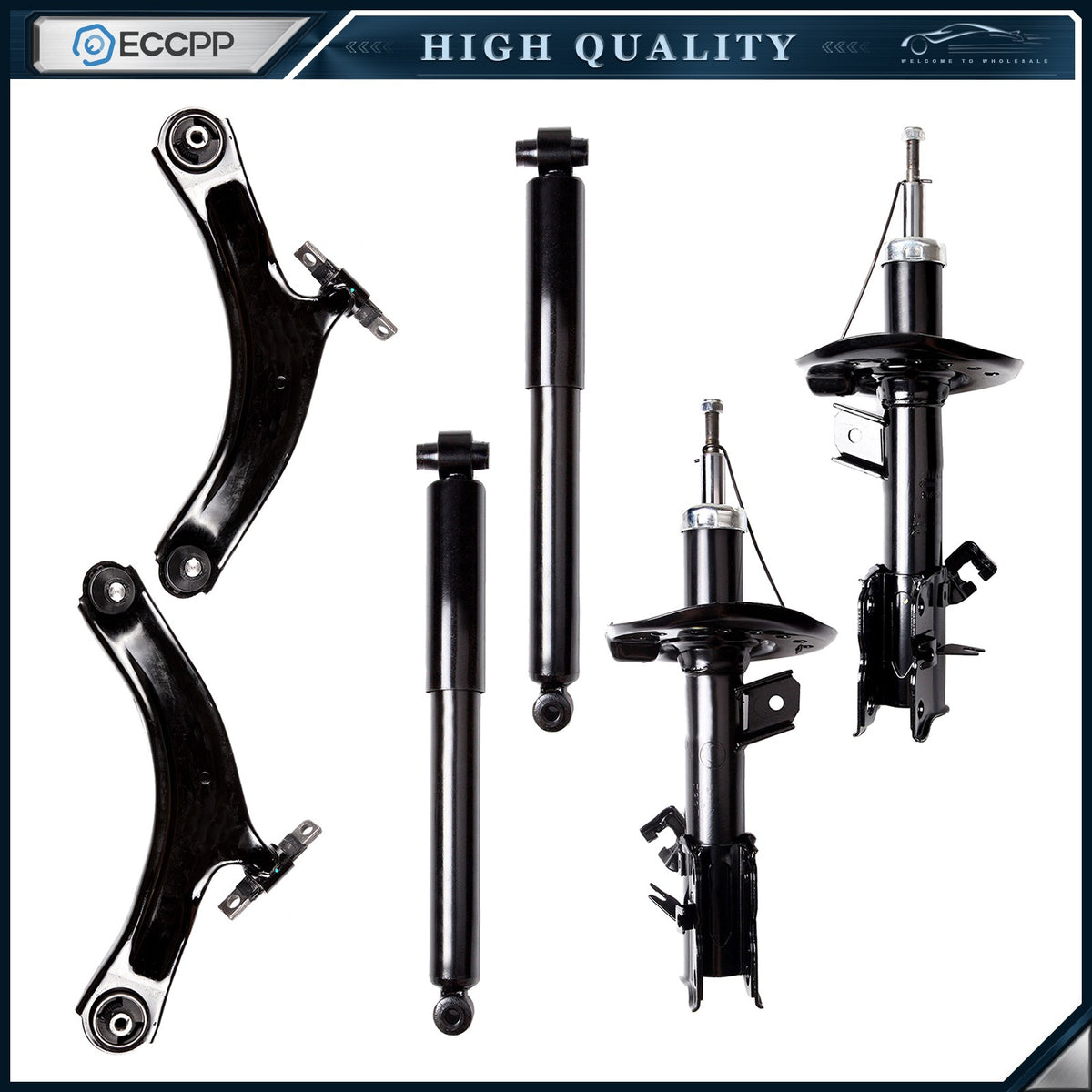 Front Struts & Rear Shocks Front Lower Control Arms Set For 08-12 Nissan Rogue