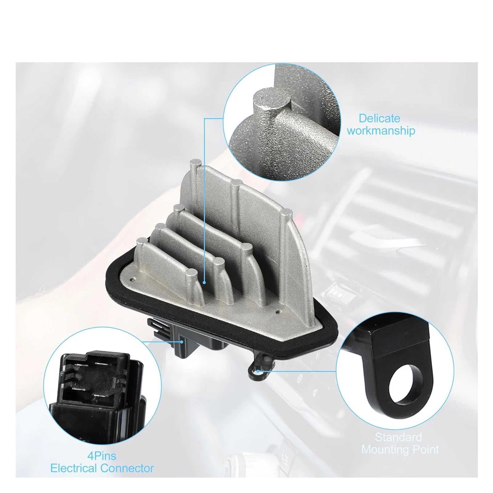 A/C Heater Blower Motor Resistor For Honda Accord Odyssey EX 3.0L 79330-S84-A41 6B93BC-57