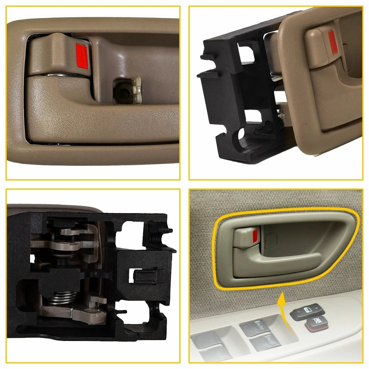 Inside Gray Left Driver Door Handle for 01-07 Sequoia 04-06 Tundra Crew Cab 6B93BC-57