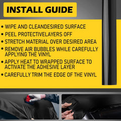 59inch High Quality Gloss Black Vinyl Wrap Sticker Car Film Decal Bubble Free EA 6B93BC-57
