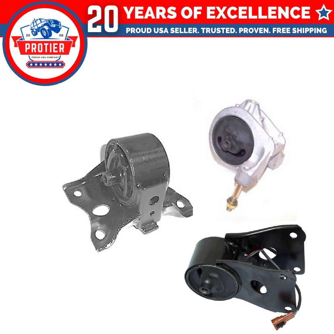 Motor & Trans Mount Set for 1997 - 1999 Nissan Maxima 3.0L with Sensor 3PCS 6B93BC-57