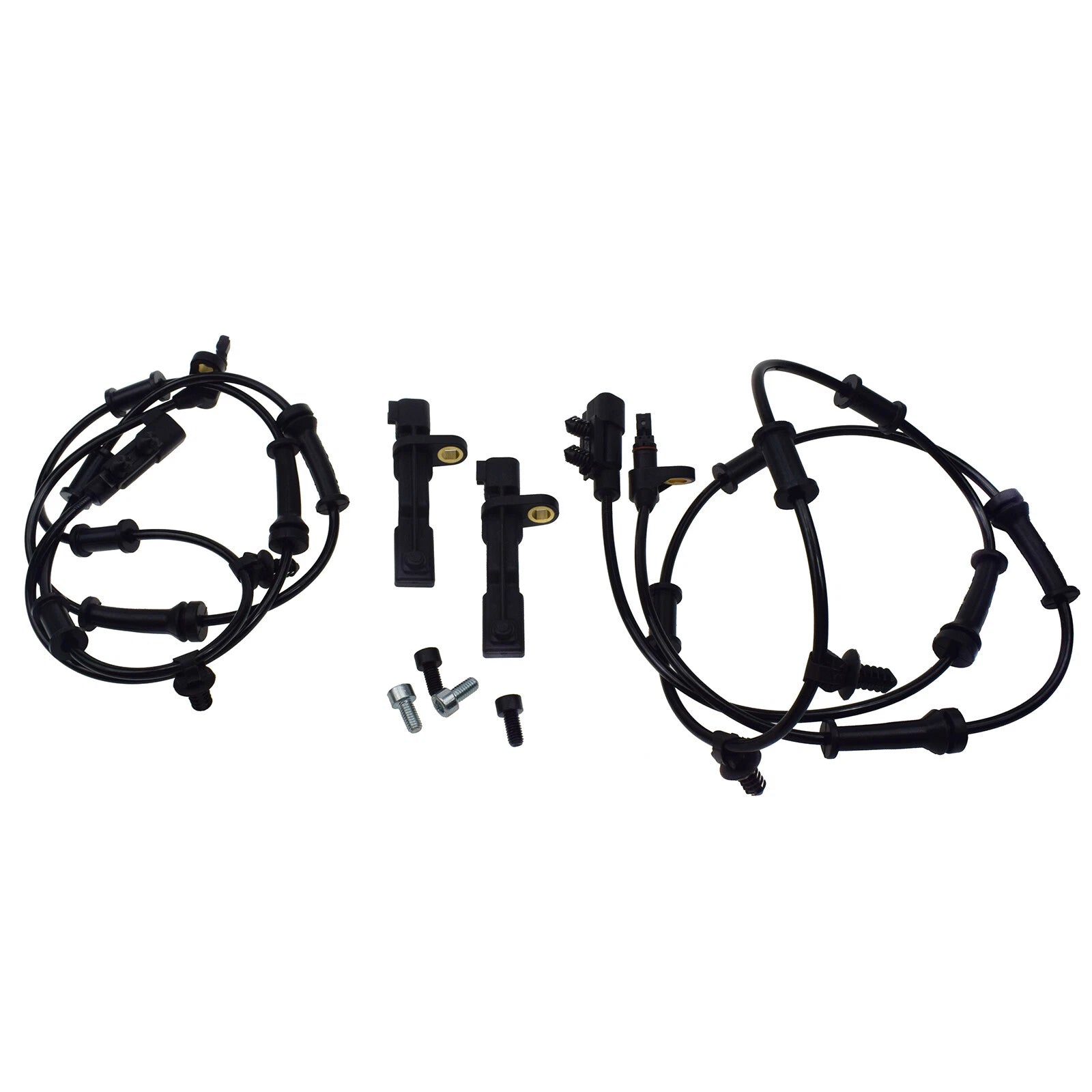 4 Pcs ABS Sensor + Connector for Jeep Liberty Wrangler Dodge Nitro 52125003AB 6B93BC-57