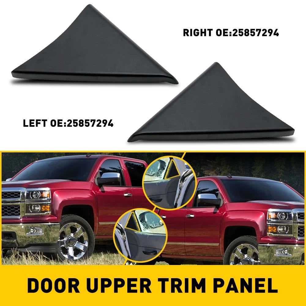 1Pair Front Door Upper Trim Panel For Chevy Silverado GMC Sierra Yukon 2007-2013 6B93BC-57