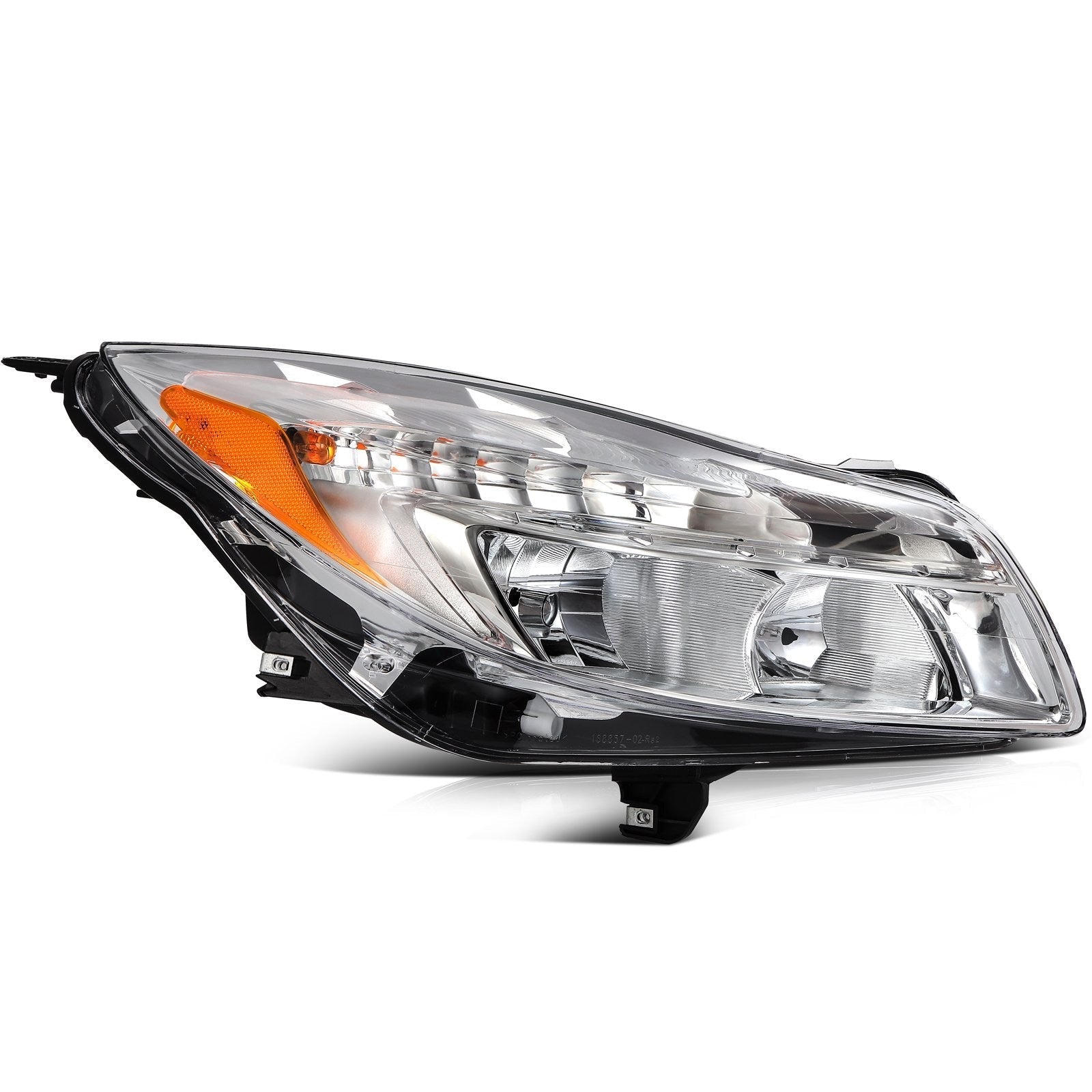 Pair Kit Headlights Assembly For 2011-2013 Buick Regal 2.0L 2.4L Chrome Amber 6B93BC-57