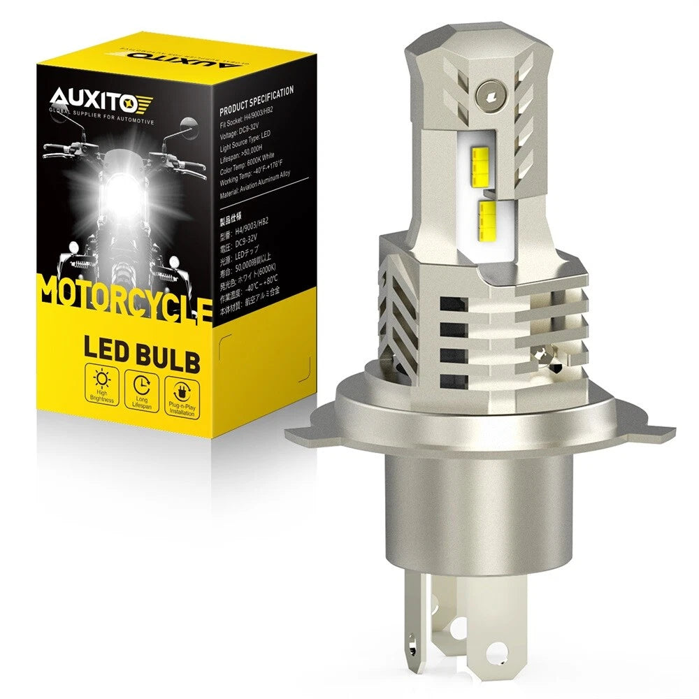 For Motorcycle H4 LED Hi/Lo Beam Front Light Bulb Super Bright Headlight 10S EOA 6B93BC-57