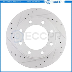 4WD 331mm Front and Rear Drilled Brake Rotors for 1999 - 2004 Ford F-250 F-350