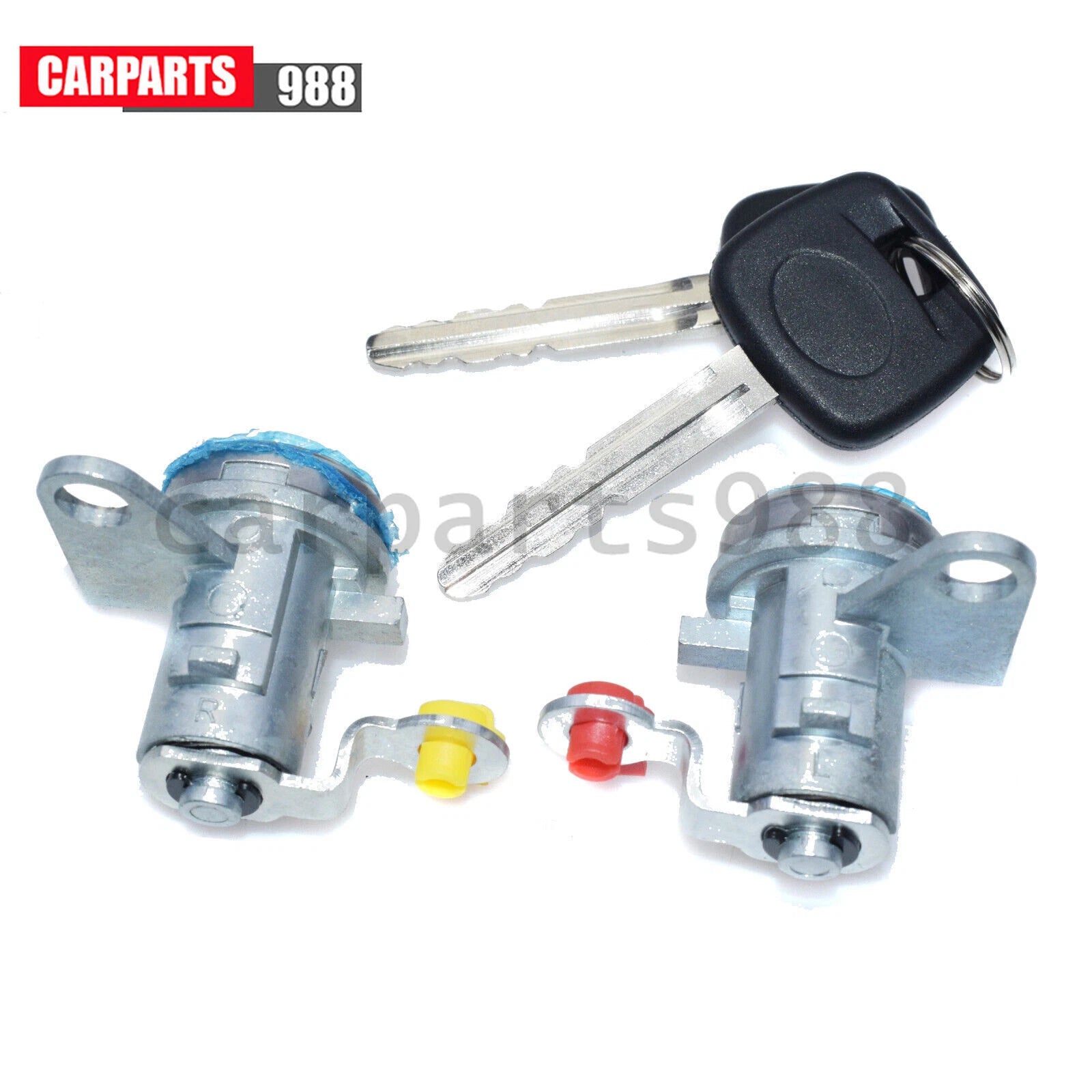 Pair of Door Lock Cylinder with Keys For 96-00 Toyota RAV4 6905142050 6905142060 6B93BC-57