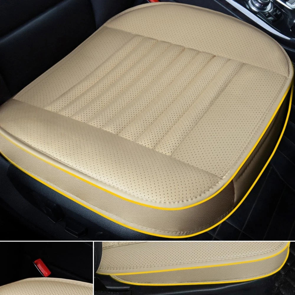 Beige Front Leather Car Seat Cover Surround Full For Auto Interior Universal EOA 6B93BC-57