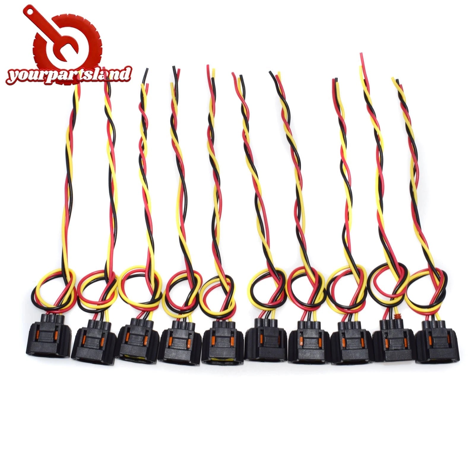 3 Wire Harness Connector Multi Purpose 10PCS For Cadillac Chevrolet Ford WPT118 6B93BC-57