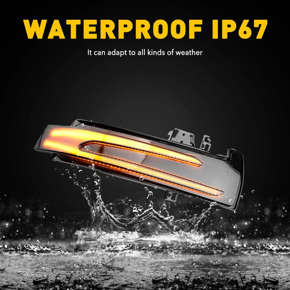 Driver&Passenger Mirror Indicator Turn Signal Light For Mercedes Benz W204 W212 6B93BC-57