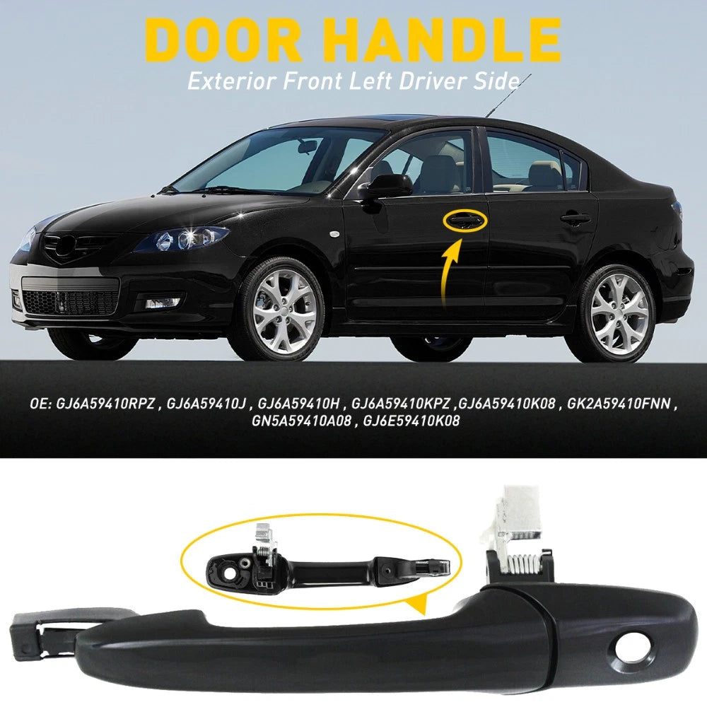 Outer Door Handle with Keyhole Front Driver For Mazda 3 5 6 CX-7 CX-9 RX-8 EOA 6B93BC-57
