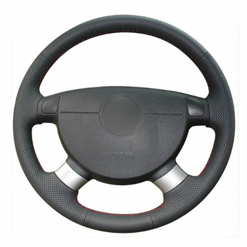 Leather Steering Wheel Hand-stitch on Wrap Cover For Buick Excelle Chevy Aveo
