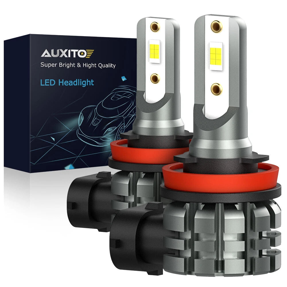 2X AUXITO H11 H16 H8 LED Fog Driving Light 6000K Super Bright Bulb DRL White L3A AUXITO