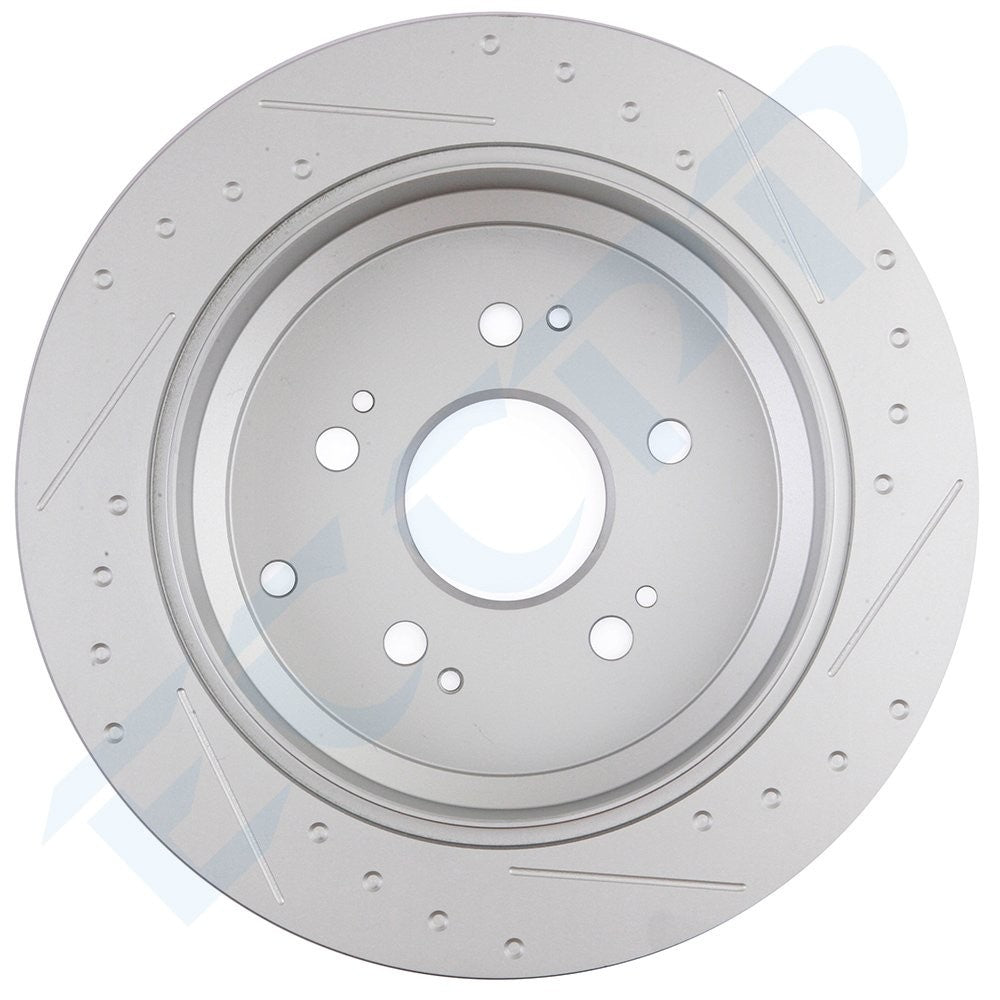 Rear Slotted Brake Rotors Discs For 2005-2010 Honda Odyssey EX LX Touring 3.5L 6B93BC-57