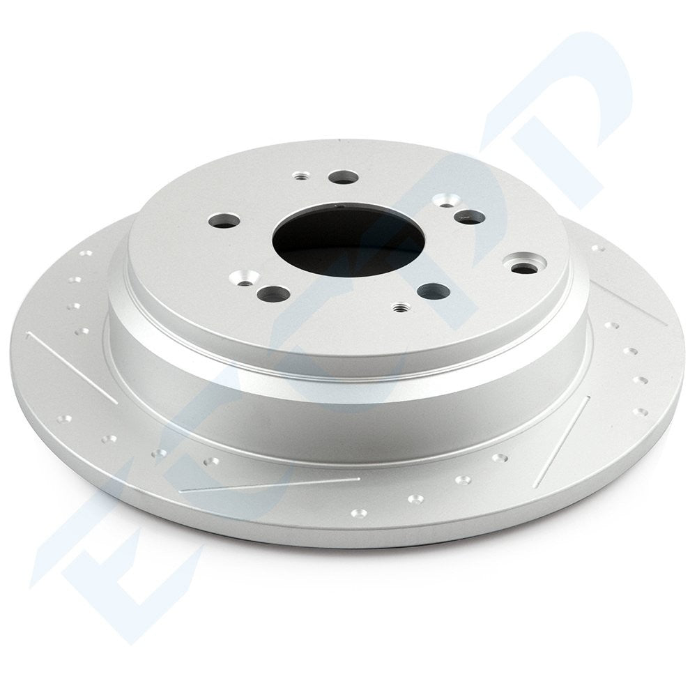 Rear Slotted Brake Rotors Discs For 2005-2010 Honda Odyssey EX LX Touring 3.5L 6B93BC-57