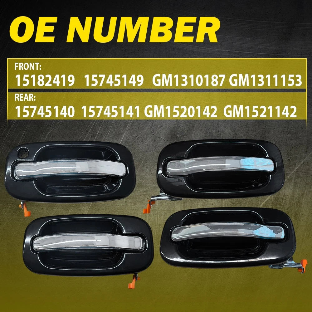 Set of 4 Outer Exterior Door Handles for 99-06 Chevrolet Silverado GMC Sierra EA 6B93BC-57