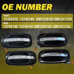 Set of 4 Outer Exterior Door Handles for 99-06 Chevrolet Silverado GMC Sierra EA 6B93BC-57