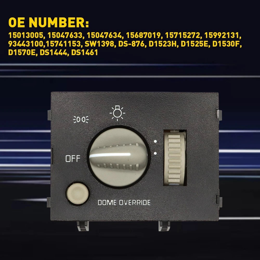Headlight Switch For 1995-1999 TRUCK Chevy SUV C1500 C2500 C3500 K1500 93443101 6B93BC-57