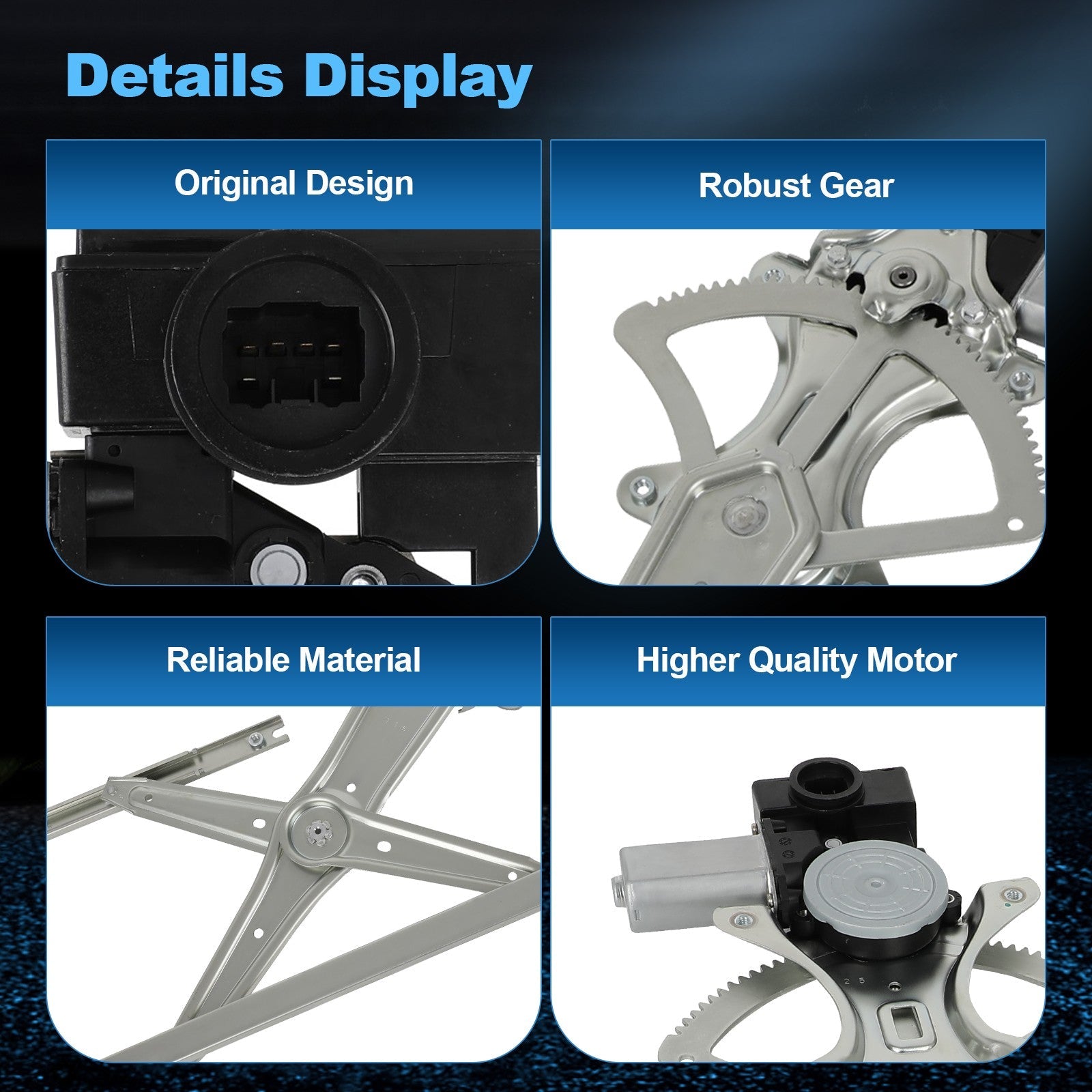 For Toyota Highlander 2007-2001 Front Driver Left LH Window Regulator w/ Motor 6B93BC-57