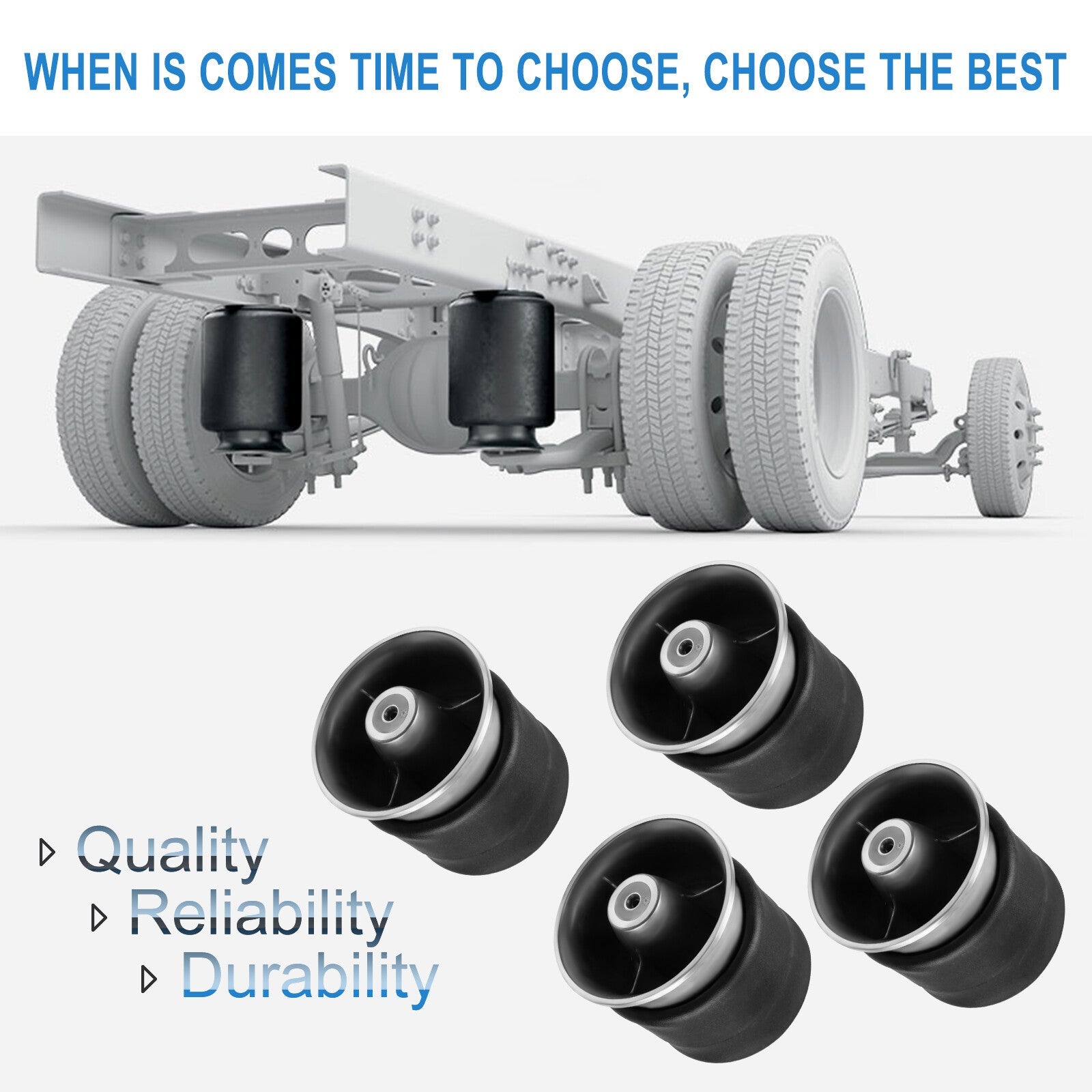 4pcs Air Suspension Air Springs For Freightliner CC Goodyear W01-358-9781 6B93BC-57