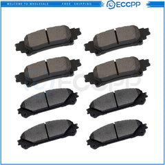 Front & Rear Ceramic Brake Pads Kit for Toyota Highlander Sienna Lexus RX350 V6 6B93BC-57