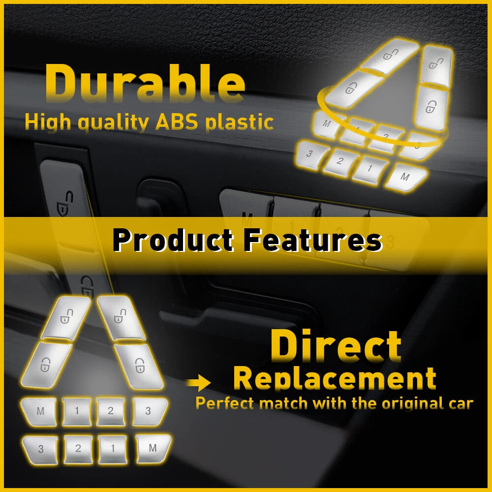 Door Window Lock Switch Button Cover For Mercedes-Benz C-Class E-Class W204 W212 6B93BC-57
