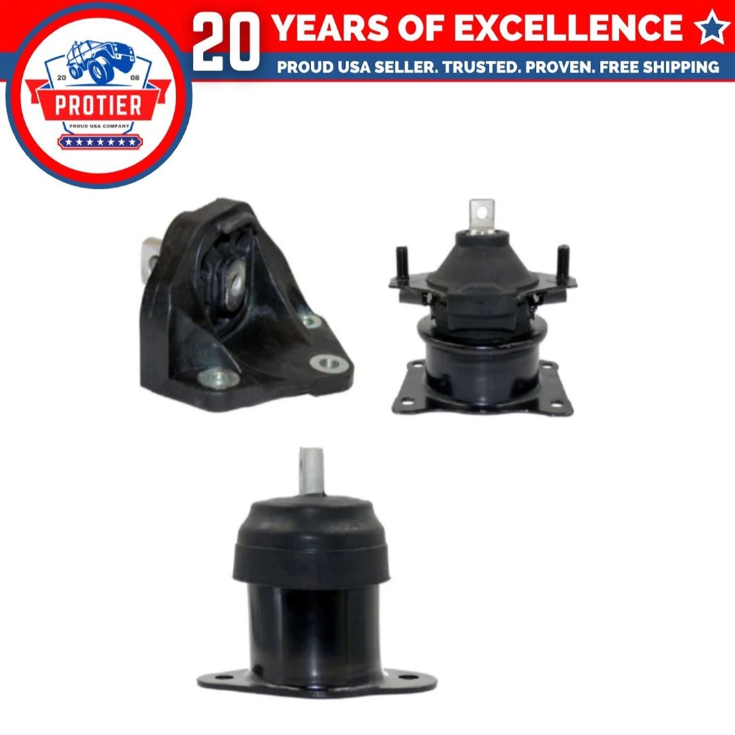 Engine Motor & Trans Mount 3PCS Set for 2004-2006 Acura TL 3.2L for Auto Trans 6B93BC-57