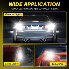AUXITO LED Reverse Back Up Light Bulb 921 912 W16W T15 916 Super White BRS EOA AUXITO