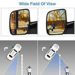 Driver Side Manual Mirror For 02-08 Ford E-150-E-550 Econoline Black Manual Fold 6B93BC-57