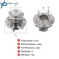 Rear Wheel Bearing and Hub For Kia Optima Magentis Hyundai Sonata 2007 2008 2009 6B93BC-57